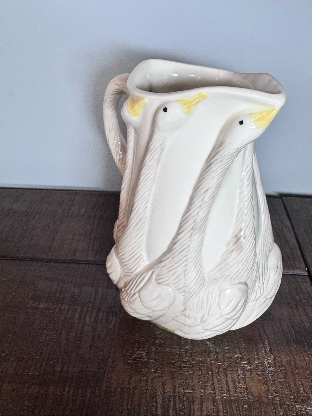 White Ceramic Geese Pitcher - Farmhouse Cottage core Decor - Picture 4 of 15
